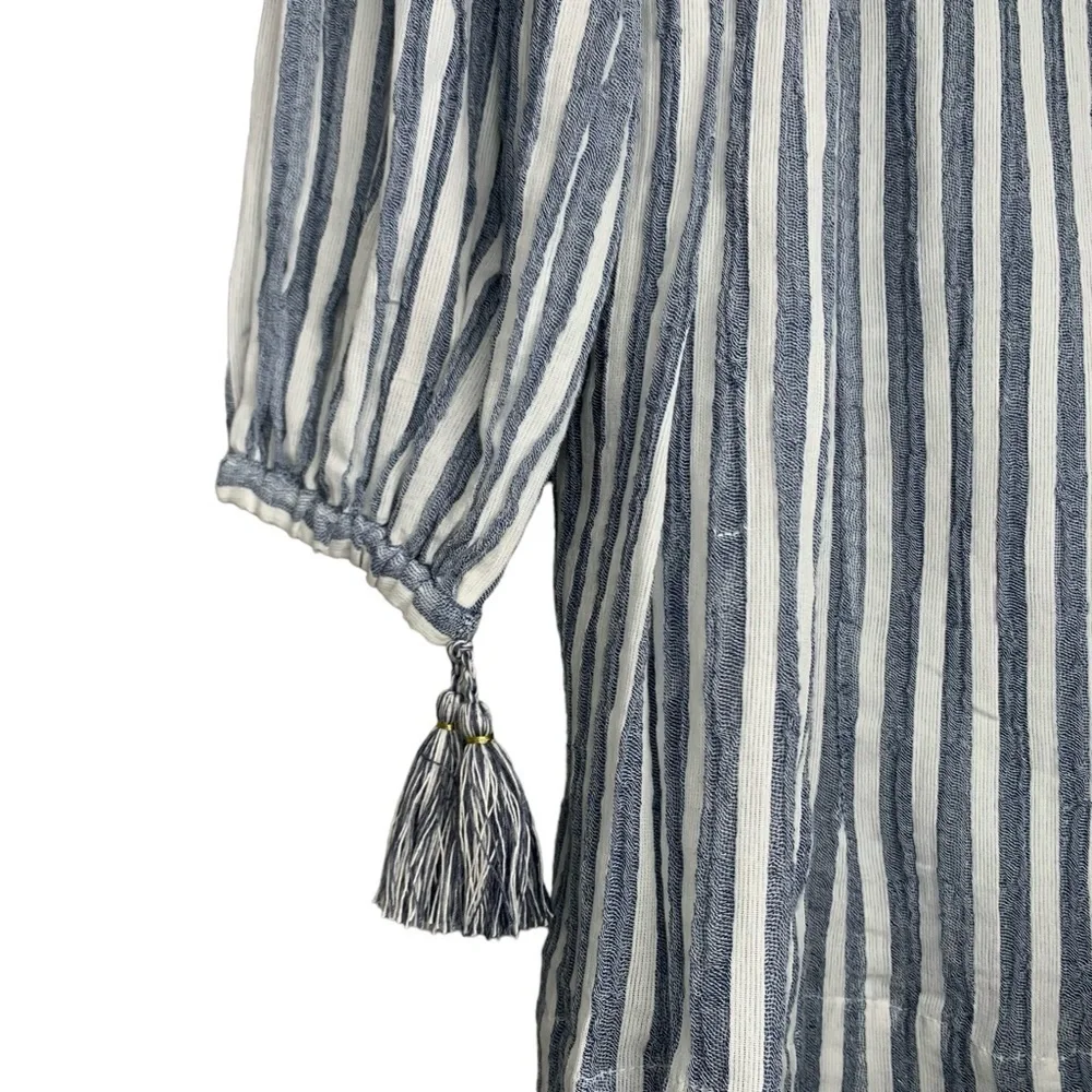 Ulla‎ Johnson Helena blue and white stripe boho dress. Size 4 - Picture 5 of 14